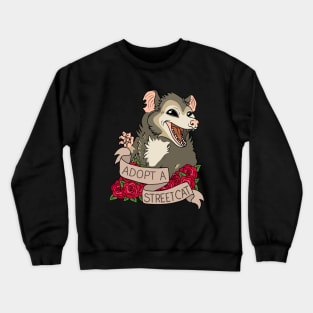 Possum - Adopt a street cat Crewneck Sweatshirt